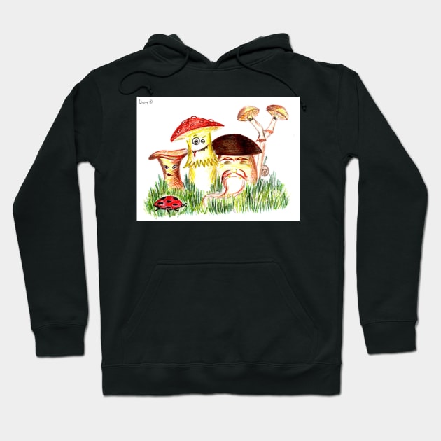 Mushrooms Hoodie by Lizuza